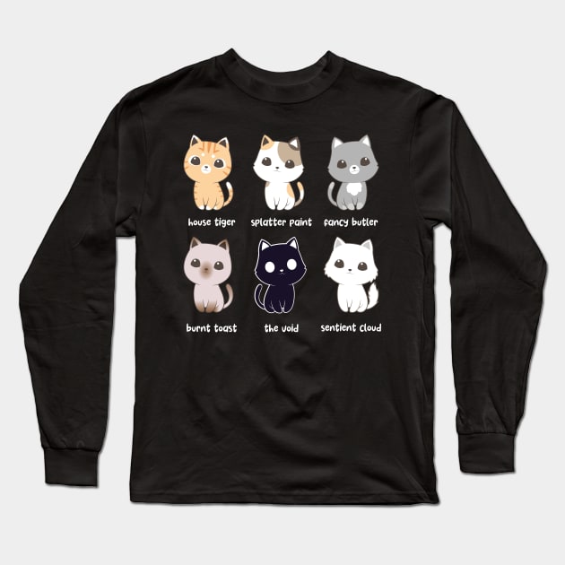 Cat Names - House Crew Long Sleeve T-Shirt by GoshWow 